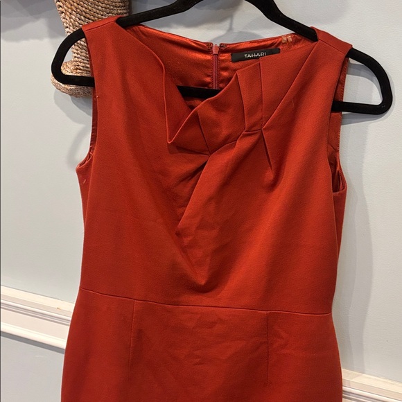 Ellie Tahari 80% wool burnt sienna dress vintage - Picture 2 of 7